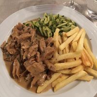 Sminuzzato di non polo (fake chicken with mushrooms)   at Grottino Ticinese in Bellinzona