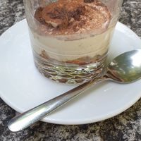 Tiramisu vegan (assaggio perché le porzioni qui sono veramente super) at Grottino Ticinese in Bellinzona