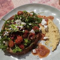 Peamole toast at Naked Flowers in Mondsee