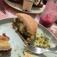 Black bean burger at Naked Flowers in Mondsee