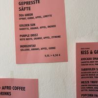 Menu  at Naked Flowers in Mondsee