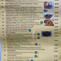 Menu 2025-11 (green dot for vegan) at Delhi House in Zurich