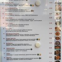 Green dot means vegan at Delhi House in Zurich