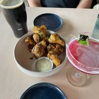 Mushroom and vegetable tempura at L'abri in Cheticamp