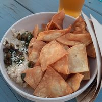 White bean and lemon dip. at L'abri in Cheticamp