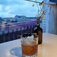 Manhattan cocktail at L'abri in Cheticamp