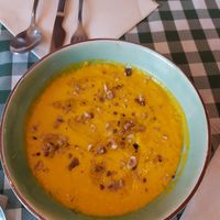 Carrot coconut cream at La Font Cafè in Palamos