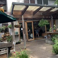 Outdoor dining within nature   at Pasture & Co in Currumbin Valley