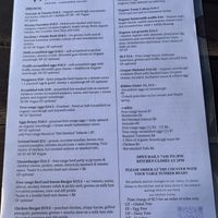 Food menu  at Pasture & Co in Currumbin Valley