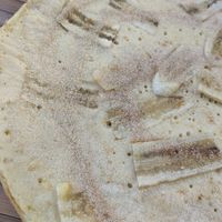 Pannenkoek met banaan en kaneelsuiker at De Pannekoekenbakker in Oostkapelle