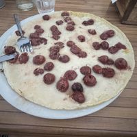 Vegan kersen pannenkoek   at De Pannekoekenbakker in Oostkapelle