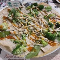 Some vegetables on a pannekoeken  at De Pannekoekenbakker in Oostkapelle