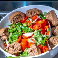 Tomatoes salad at Macoo Eatery in Crete