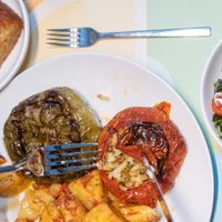 Stuffed tomatoes at Macoo Eatery in Crete