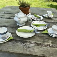 Cute tableware! at Theetuin Het Kaslokaal in Oostkapelle