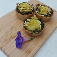 Quiche met spinazie at Theetuin Het Kaslokaal in Oostkapelle