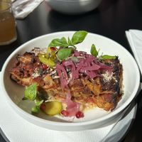 Vegan lasagna  at Circus Restaurant in Antwerpen