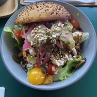 Pulled mushroom burger  at Circus Restaurant in Antwerpen