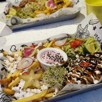 Tofukatsu and seitan kombos at HOAX in Tampere