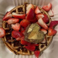 Waffles with chosen toppings 😋  at Emy Delights & Bites - Pop Up in Hyde Park