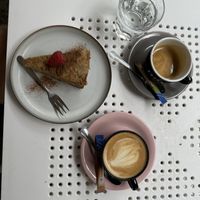 Vegan apple pie with oat cappuccino   at Kawodajnia in Slupsk