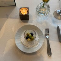 Black and green olive salsa at Top Cloud 52 in Seoul