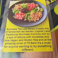 Burmese tea salad at Juice From Mars in Takua Pa