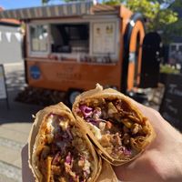 Burrito wrap at Brouer's Madvogn in Ringsted