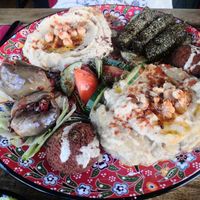 Plato vegano at La Maison du Knafé in Paris