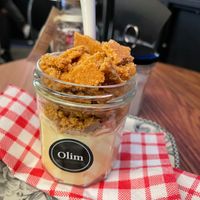 Delicious Vegetarian Deconstructed Lemon Tart at Olim in Nice