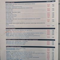 Menu in Croatian at Simple Bake in Zagreb