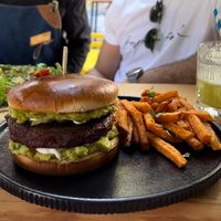 Vegan burger at Jam Limassol in Limassol