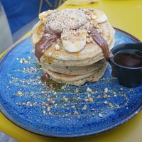Choco-Tahini Pancakes at Jam Limassol in Limassol