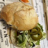 Hamburguesa vegana   at Bar O Palique Restaurante in Mondonedo