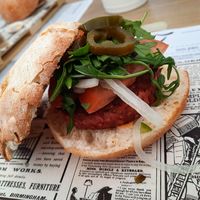 Burger at Bar O Palique Restaurante in Mondonedo