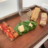 Almost empty appetizer board  at Posada Margherita in Tulum