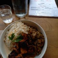 The superbawl of the day (12.50euros) was awesome tofu with rice, sweet veggies and a lovely tahini sauce. at Sol Semilla in Paris