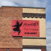 Sign at Anong's Thai Cuisine in Cheyenne