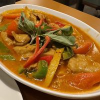 spicy peanut curry with planted chicken  at Boo - Messeplatz in Basel