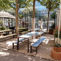 Outdoor seating at Boo - Messeplatz in Basel