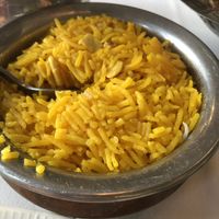 Lemon and cashew rice  at Maazi in Matlock