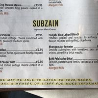 Veggie menu not great at Maazi in Matlock