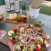 Pasta salad 😋  at Boat House Bar in Mallorca