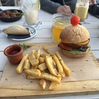 Boat house burger   at Boat House Bar in Mallorca