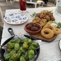 Tapas plate for 2  at Boat House Bar in Mallorca