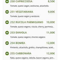 Pizzas veganas at Sapori D'Italia in Santa Pola