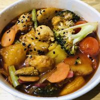 Sweet and sour vegan “chicken" at Banana Tree in North West London