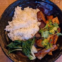 Black garlic eggplant-- I coulda done with a little more or stronger sauce at Do Chay - Yaletown in Vancouver