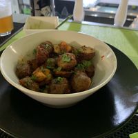 Patatas negras bravas at Plantae Gastrobar  in Tenerife