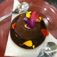 Mousse de chocolate y flores. at Plantae Gastrobar  in Tenerife